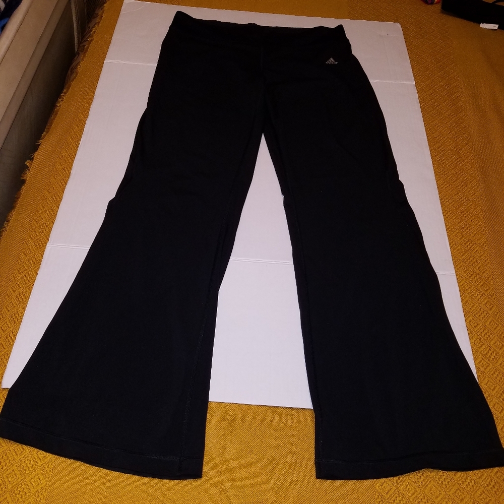 ADIDAS Activewear Black workout pants double band